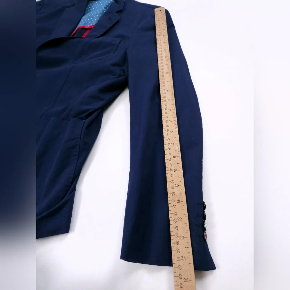Riviera Red Men's Sport Coat Lightweight Summer Cotton Blazer Navy Blue 40 R NWT